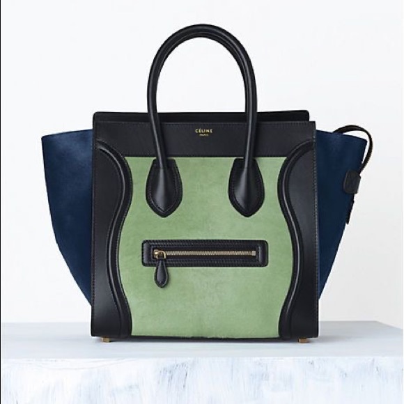 Host pick! 🤩🥳 Celine pistachio Pony hair and black leather Mini luggage bag - Picture 9 of 16